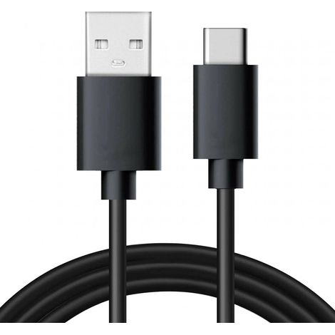 Cable USB 2.0 3A Tipo C macho - Tipo A macho 1 M Negro (1/5)