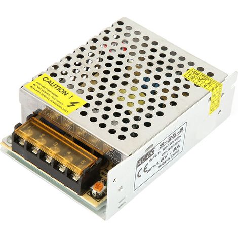Fuente de alimentación conmutada ANGGREK de 5 V CC, 10 W y 25 W para pantallas, con protección contra cortocircuitos y sobrecargas, alta estabilidad y doble bobinado (5 V 5 A). (1/5)