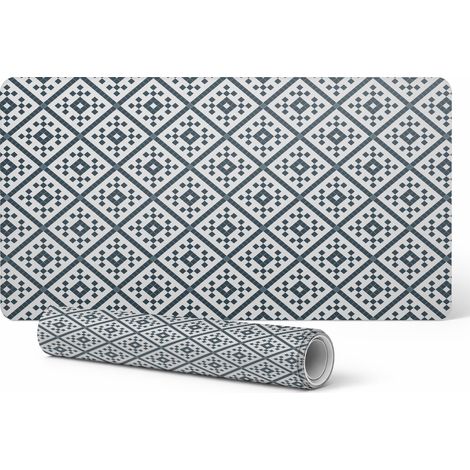 Tapete de juego resistente con estampado geom茅trico retro, 120 x 60 cm.