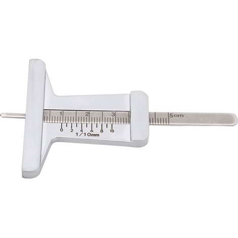 Jauge de Profondeur de Sculpture pour Pneus Voiture Moto 0-50mm Acier Inoxydable