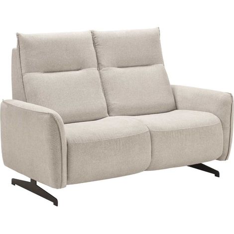 Canapé fixe 2 places tissu polyester gris - MIRAMAR (1/5)