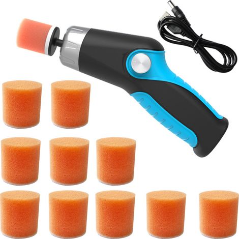 Kit de polisseuse électrique rechargeable USB pour voiture, mini machine portable de ponçage et de réparation des rayures pour le polissage, le lustrage, le ponçage et le cirage de la voiture.