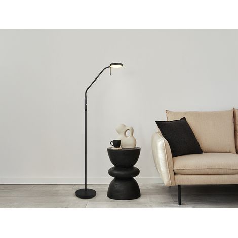 LED Akku Stehlampe MORENO dimmbar mit Flexarm, Schwarz Höhe 137cm (1/5)