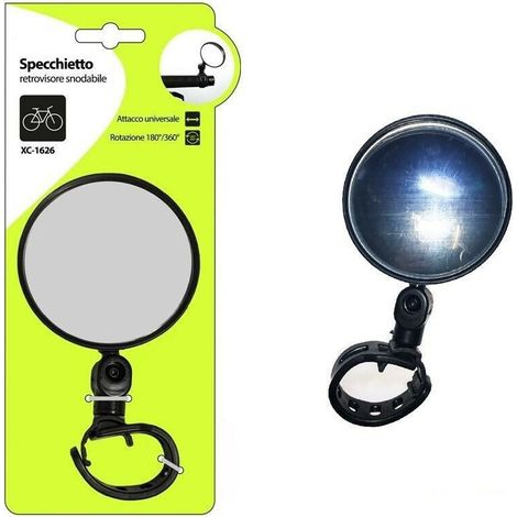 Trade Shop - 180°/360° DREHBARER VERSTELLBARER RÜCKSPIEGEL FÜR FAHRRAD XC1626 -