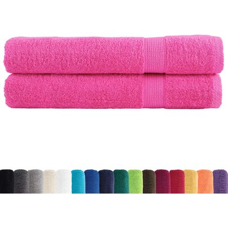 Toallas de sauna SOLUND 2 unidades rosa 80x200 cm 600 gsm vidaXL