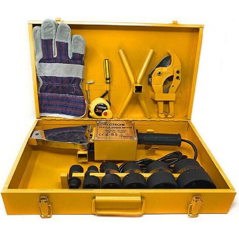 TrAdE Shop Traesio - Polifusore 1500 W Saldatore Per Tubi Con 6 Matrici Accessori Utensili Fai Da Te - (1/3)