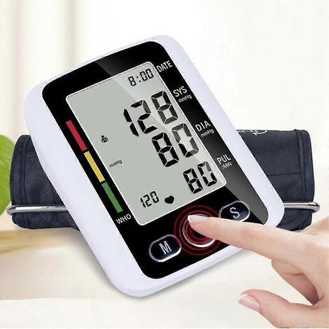 Draagbare digitale hartslagmeter, automatische bloeddrukmeter voor de bovenarm (1/4)