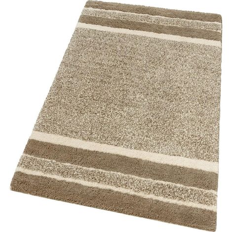 Tappeto Bagno Puro Cotone Parure Morbida Colori Vivaci Lavabile 100% Made In Italy Beige - 55x90 cm