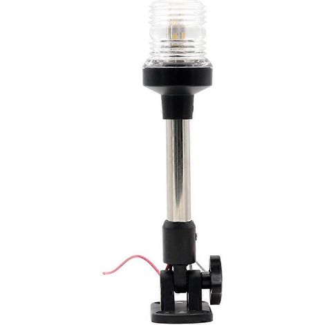 Feu de navigation LED blanc 12 V CC à 360°, feu d'ancre, feu rotatif, lampe de signalisation pour bateaux et yachts - JBMEDIA (1/4)