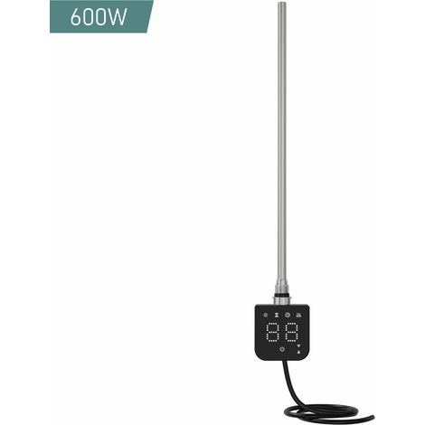 NRG Thermostatic Electric Heating Element for Heated Towel Rail Radiator Black 600W (1/4)