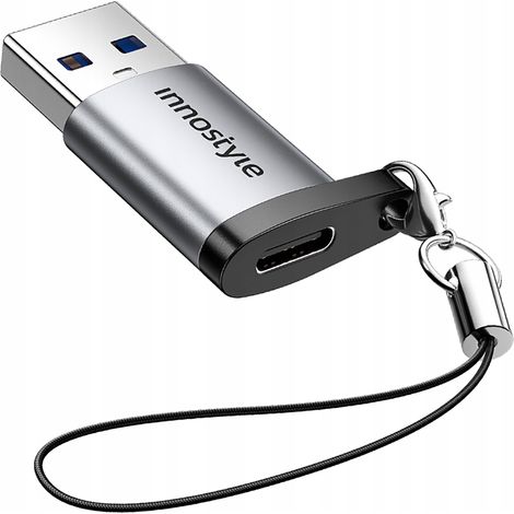 Adaptador Innostyle USB-A 3.0 a USB-C a USB tipo C 3A 5GBPS OTG (1/5)