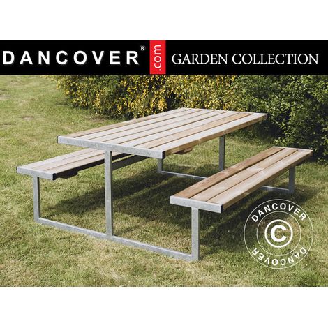 Picnic table, 1.85x1.8x0.75 m, Wood - Dancover (1/2)