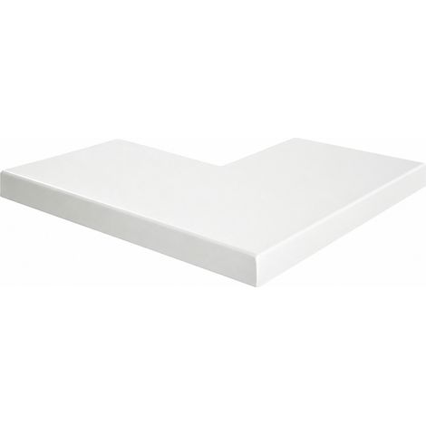 Angle 90 alu 2,5mm plat à coller 27cm 50X50cm blanc 9016 lisse (1/4)