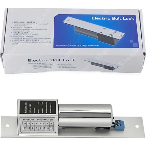 Verrou Électrique 12V à Pêne Encastrable – Serrure Fail Safe avec Protection Surtension Montage Invisible sur Porte Verre Bois Métal Clavier (1/4)