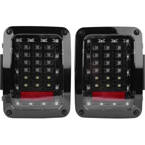 Coppia di fanali posteriori a LED automatici con luci di stop per Jeep Wrangler JK 07-16 USA (1/4)