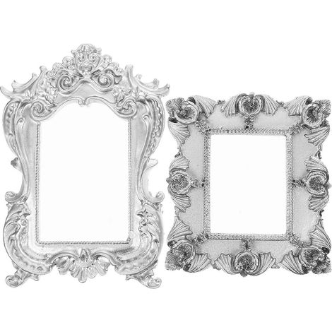 Lot de 2 cadres photo vintage en résine, cadres pour photographie antique, cadres pour bijoux (1/5)