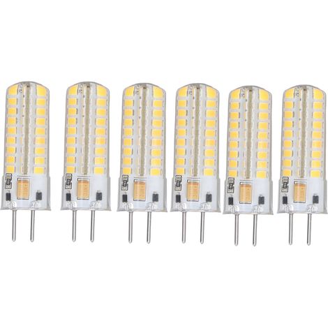 Confezione da 6 lampadine LED GY6.35 da 7W – AC/DC 12V – 700lm – 72 LED – 360° – a forma di pannocchia – per lampada a sospensione/soffitto – modello n. 2