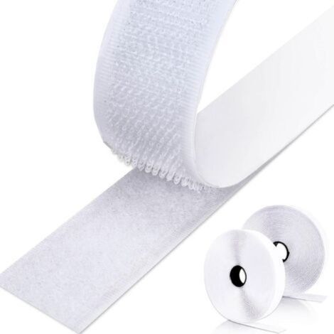 Bande auto-agrippante double face 8M – 30mm largeur – Colle adhésive pour surfaces lisses – Résistante à l'humidité et aux températures extrêmes (1/4)