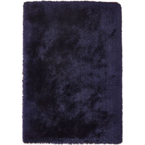Tapis Shaggy Fait Main "Cosy" Bleu 160 x 230 cm (1/4)