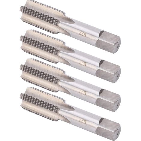 Taraud à main 4 pièces M22 acier à outils, pour fer et métal (1/5)