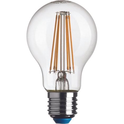 LAMPADINA GOCCIA A LED 7W LUCE FREDDA 6500K 806 LUMEN E27 VETRO TRASPARENTE BOT