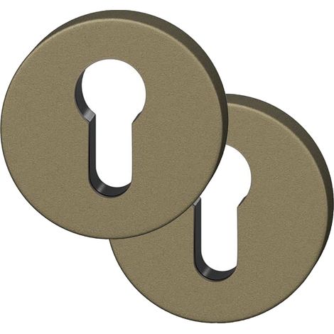 FSB Rosette PZ rund - Zylinderrosette 12173500010 - Lochung PZ, Aluminium mittelbronze - 1 Paar (1/5)