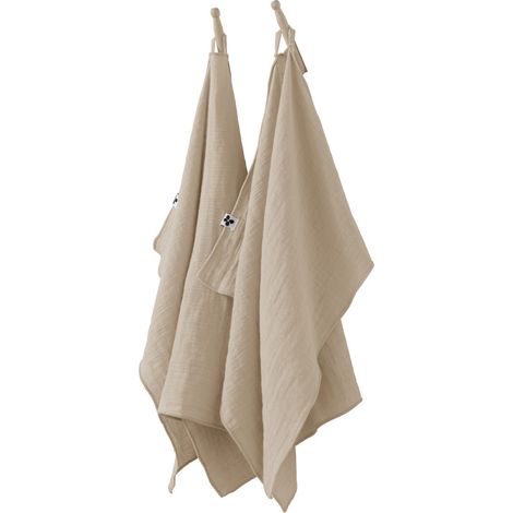 Lot de 2 essuie-mains "Gaïa" 50 x 70 cm "Gaze de Coton" l'Effet Papillon