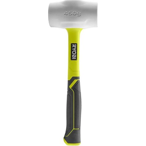Ryobi RHHM450W Mazzuola Antirimbalzo Testa Acciaio Impugnatura Legno 450 gr