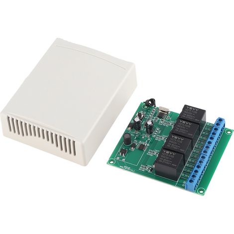 Télécommande Sans Fil 4 Canaux Récepteur Interrupteur 12V 24V DC YK-4 Portée 50m Contrôleur à Distance pour Éclairage Moteur (1/5)