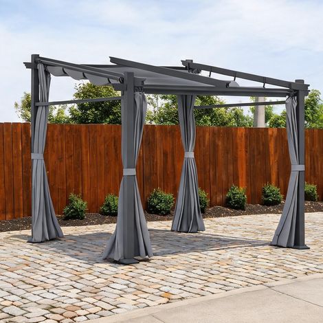 Tonnelle de jardin en aluminium Polyester 297 x 295 x 230 cm (1/5)