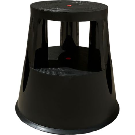 Stabiler mobiler Hocker, schwarz