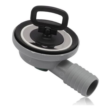 Tuyau d'évacuation d'évier en acier inoxydable de 55 mm de diamètre pour camping-car et caravane, avec sortie de tuyau de 20 à 25 mm et coude à 90°. (1/5)