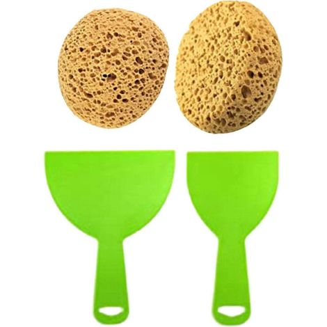 Éponge à texturer, patch de texture, éponge de réparation de texture en forme de paume semi-sphérique, éponge de réparation de texture pour murs, cloisons sèches et plafonds-2 Texture Sponges (1/3)