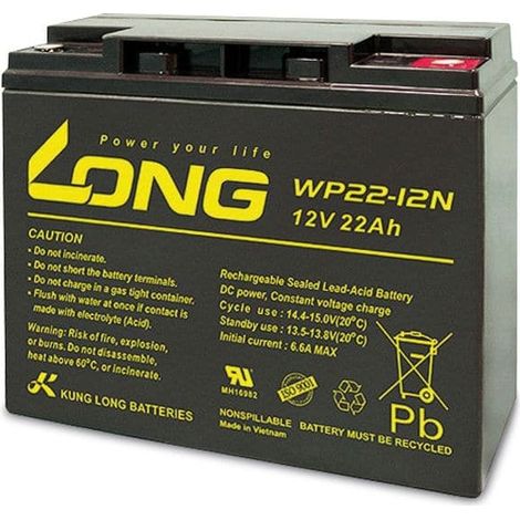 KUNG LONG Blei-Akkumulator WP22-12N, 12 V-/22 Ah (1/5)