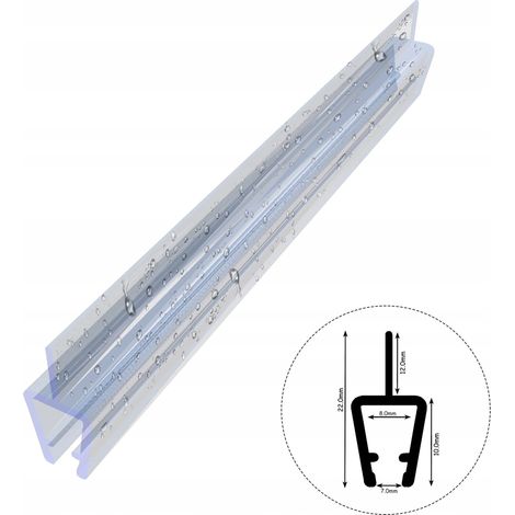 Duschkabinendichtung D22 7 mm–8 mm 40 cm