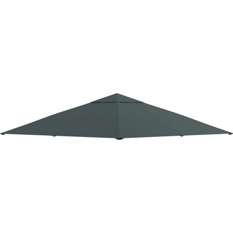Toile de remplacement pour pavillon 3x3 m – Bâche imperméable anti-UV en polyester 180g/m² avec revêtement PA, 8 trous d’évacuation d’eau, inclut 4 haubans – Idéale pour jardin et terrasse (cadre non (1/5)