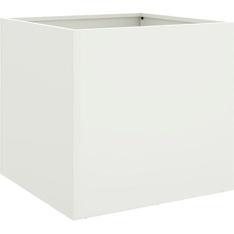 Planter White 49x47x46 cm Steel vidaXL