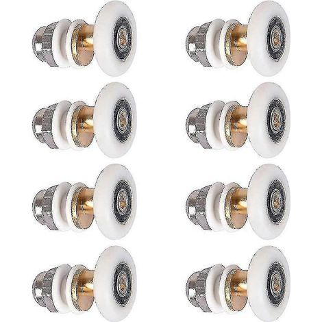 Set mit 8 Ersatzrollen für Schiebetüren in der Dusche (27 mm) (1/5)
