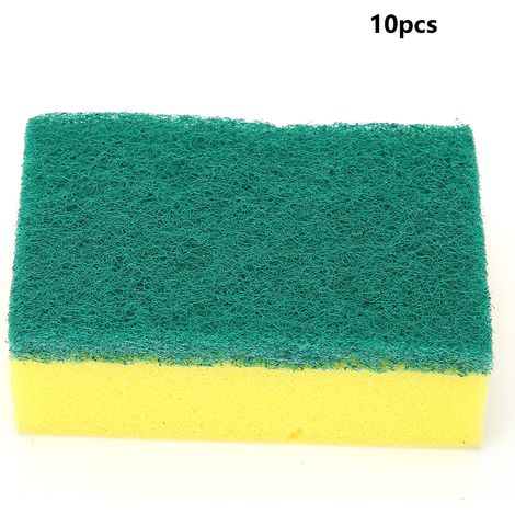 Éponge vaisselle 10 pièces, chiffon nettoyant multi-usages 10x7x3cm, lavage de bols et assiettes, lot de 10 lingettes absorbantes pour cuisine