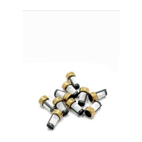 Micro Filtres pour Injecteur de Carburant, 12x6x3 cm, Lot de 10 Pièces, Blanc et Or