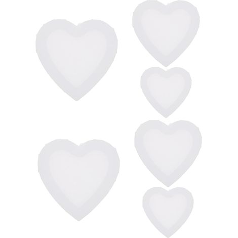 6pièces Cadres De Peinture Forme De Cœur Pour Tableau à Huile Et Fournitures Artiste Blanc (1/5)