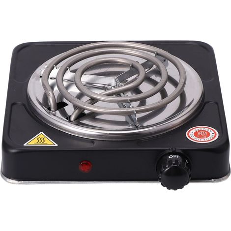 Réchaud électrique portable à un brûleur, compact et idéal pour le camping, la cuisine et les dortoirs. (1/5)