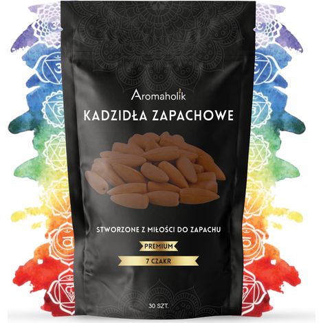 NATÜRLICHES KEGELRÄUCHERZEUG XL - 7 CHAKREN 30 STÜCK