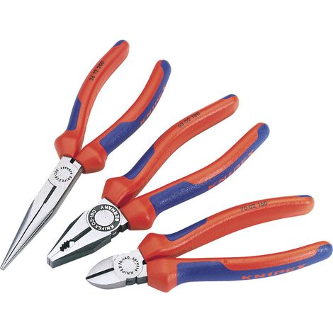 Knipex 3-Piece Pliers Set (Combining Pliers, Snipe Nose, and Cutter) - Model 33778 Assembly Pack
