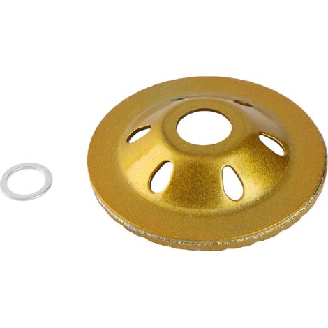 Disque à segments diamantés Toivize 100 x 4,5 mm jaune 6 trous pour meuleuse d'angle, idéal marbre et béton (1/5)
