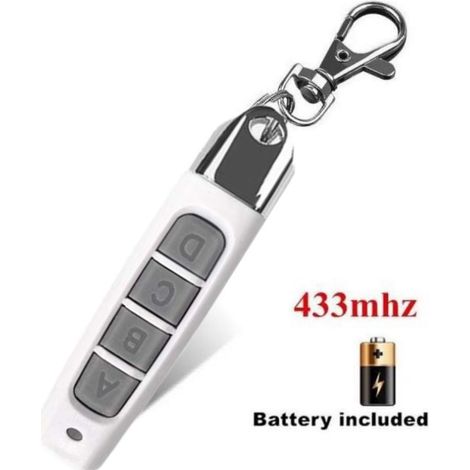 FLAMMKRAFT-Clé de porte de garage, copie du pouce, télécommande, Super copie, code roulant, 433 MHz, blanc (1/3)