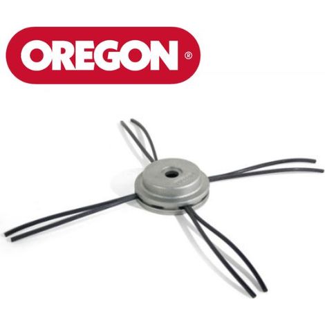 Oregon – Tête de débroussailleuse universelle – Compatible avec débroussailleuses à arbre droit – Aluminium – Pour herbes grasses et végétation sèche