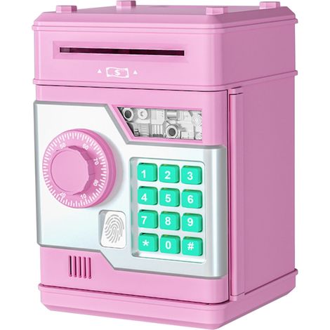 Coffre-fort Électronique À Empreinte Digitale - Boîte À Argent Pour Enfants Avec Lecteur De Billets - Jouet Éducatif Pour Âges 3 À 13 Ans - 1 Pièce