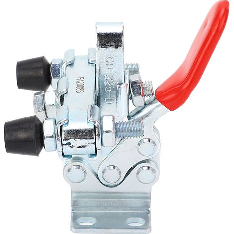 Étau à bascule horizontal à dégagement rapide en acier à haute teneur en carbone avec double mâchoire et fixation par pression (1/5)