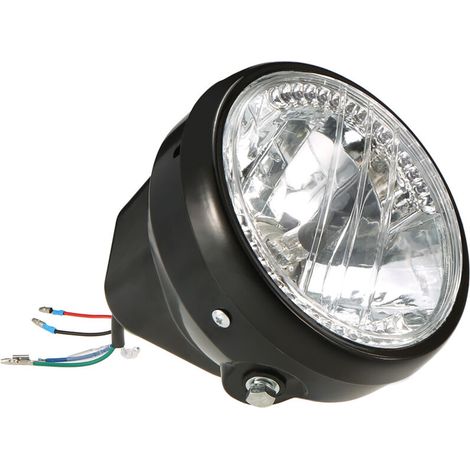 Phare de moto 7" rond LED clignotants indicateurs lumière bleue universel (1/5)